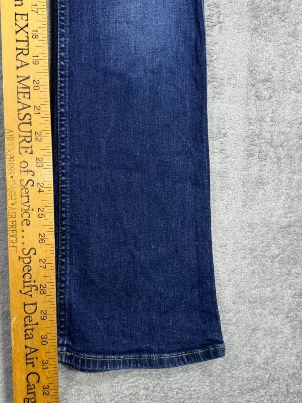 Y2K 2000s Hollister Low Rise Bootcut Jeans Womens 7R Ripped Knees Blue Stretch